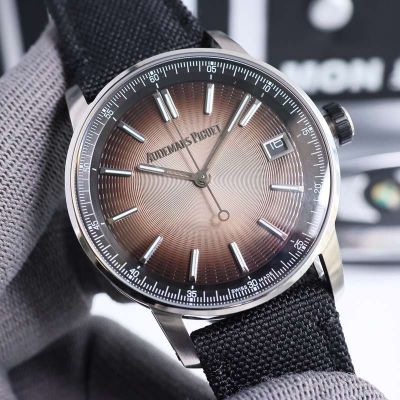 Audemars Piguet Code 11.59 9015 Movemetn 41mm Smoked Dial Black Strap Men Watch